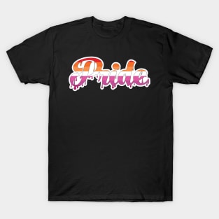 Lesbian Pride Drip T-Shirt
